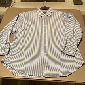 Polo Men’s 17 button down French blue pinstripe